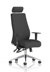 Onyx Black Fabric With Headrest With Arms OP000094 DD